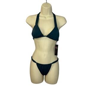 Berry Beachy Swim Set Wanderer Halter Top and Wanderer Slide Bottom XS